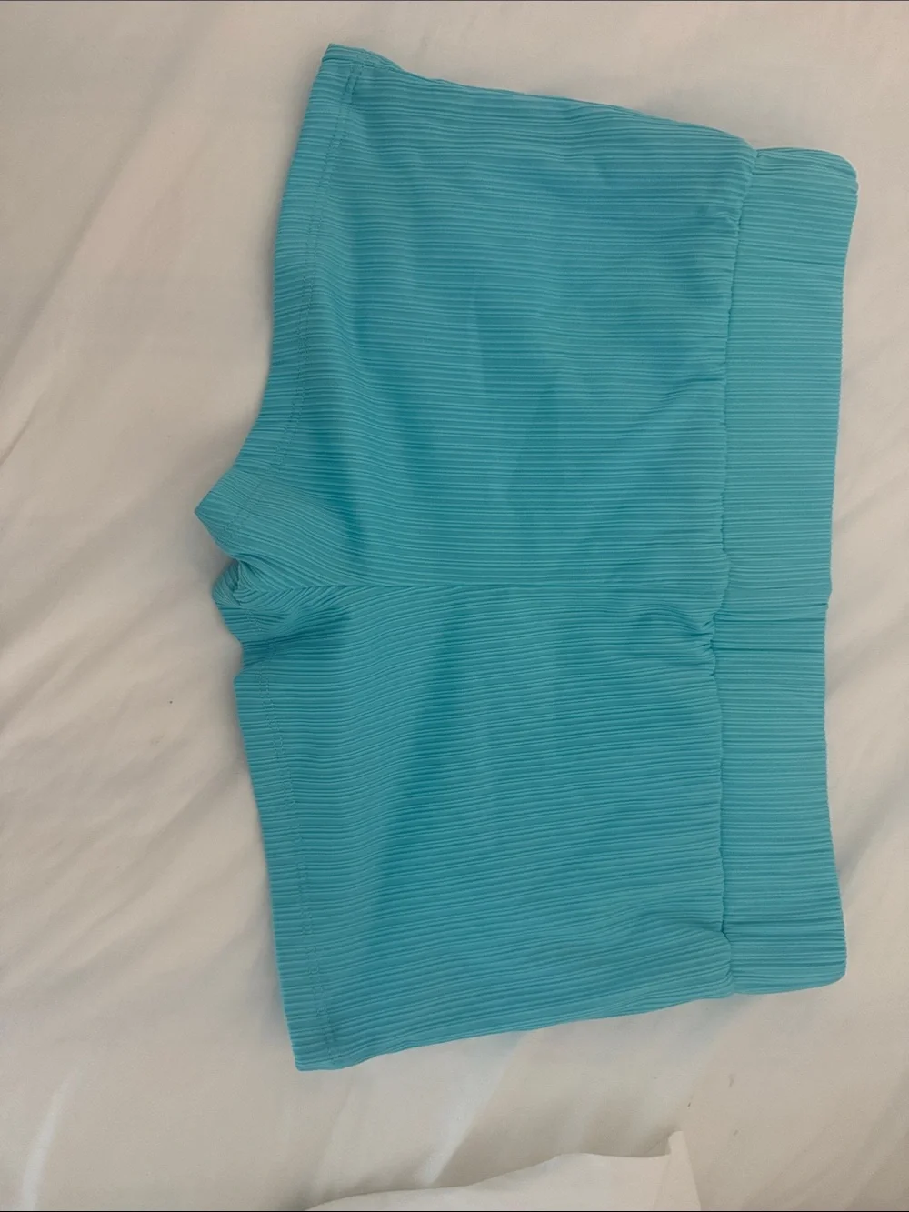 Frankie's blue crush plisse short aquamarine